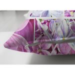 - Suet-K4150-Gorsel-2 - Realhomes Çift Taraflı Geometrik Zeminde Çiçekler Özel Tasarım Dijital Baskılı Süet Yastık Kırlent Kılıfı Realhomes