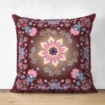 - Suet-K4156-Gorsel - Realhomes Çift Taraflı Renkli Modern Çiçekler Özel Tasarım Süet Yastık Kırlent Kılıfı Realhomes