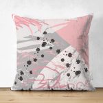 Çift Taraflı Modern Sanat Desenli Motifli Özel Tasarım Dijital Baskılı Modern Süet Yastık Kırlent Kılıfı Realhomes