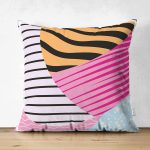 - Suet-K4164-Gorsel - Realhomes Çift Taraflı Geometrik Modern Sanat Tasarımlı Süet Yastık Kırlent Kılıfı Realhomes