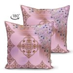 Çift Taraflı Modern Sanat Tasarımlı Dijital Baskılı Süet Yastık Kırlent Kılıfı Realhomes