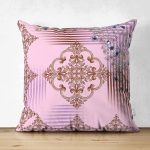 Çift Taraflı Modern Sanat Tasarımlı Dijital Baskılı Süet Yastık Kırlent Kılıfı Realhomes