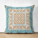 - Suet-K4168-Gorsel - Realhomes Çift Taraflı Gold Kare ve Mavinin Uyumu Tasarımlı Dijital Baskılı Süet Yastık Kırlent Kılıfı Realhomes