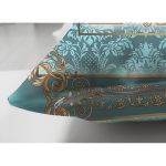 - Suet-K4168-Gorsel-2 - Realhomes Çift Taraflı Gold Kare ve Mavinin Uyumu Tasarımlı Dijital Baskılı Süet Yastık Kırlent Kılıfı Realhomes