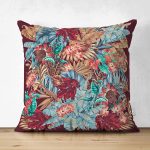 - Suet-K4176-Gorsel - Realhomes Çift Taraflı Modern Gül Sanatı Tasarımlı Dijital Baskılı Süet Yastık Kırlent Kılıfı Realhomes