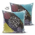 Çift Taraflı Renkli Modern Puantiyeli Özel Tasarım Süet Yastık Kırlent Kılıfı Realhomes