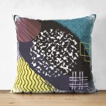 Çift Taraflı Renkli Modern Puantiyeli Özel Tasarım Süet Yastık Kırlent Kılıfı Realhomes