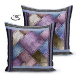 - Suet-K4181-Gorsel-1 - Realhomes Çift Taraflı Modern Geometrik Motifli Özel Tasarım Süet Yastık Kırlent Kılıfı Realhomes