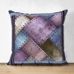 - Suet-K4181-Gorsel - Realhomes Çift Taraflı Modern Geometrik Motifli Özel Tasarım Süet Yastık Kırlent Kılıfı Realhomes