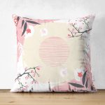 Çift Taraflı Beyaz Zemin Modern Gül Motifli Özel Tasarım Süet Yastık Kırlent Kılıfı Realhomes