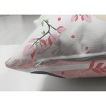 Çift Taraflı Beyaz Zemin Modern Gül Motifli Özel Tasarım Süet Yastık Kırlent Kılıfı Realhomes