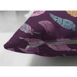 - Suet-K4185-Gorsel-2 - Realhomes Çift Taraflı Kuş Tüyü Motifli Özel Tasarım Süet Yastık Kırlent Kılıfı Realhomes