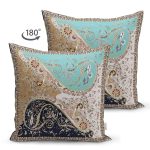 - Suet-K4192-Gorsel-1 - Realhomes Çift Taraflı Modern Çini Sanatı Motifli Özel Tasarım Süet Yastık Kırlent Kılıfı Realhomes