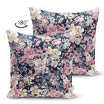 Çift Taraflı Modern Gül Temalı Özel Tasarım Dijital Baskılı Süet Yastık Kırlent Kılıfı Realhomes