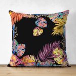 Çift Taraflı Modern Sanat Tasarımlı Dijital Baskılı Süet Yastık Kırlent Kılıfı Realhomes