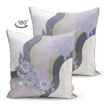 Çift Taraflı Modern Sanat Tasarımlı Dijital Baskılı Süet Yastık Kırlent Kılıfı Realhomes