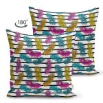 - Suet-K4217-Gorsel-1 - Realhomes Çift Taraflı Çizgili Zeminde Tüy Desenli Dijital Baskılı Özel Tasarım Modern Süet Yastık Kırlent Kılıfı Realhomes