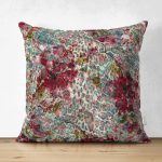 Çift Taraflı Modern Sanat Tasarımlı Dijital Baskılı Süet Yastık Kırlent Kılıfı Realhomes