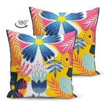 Çift Taraflı Modern Sanat Tasarımlı Dijital Baskılı Süet Yastık Kırlent Kılıfı Realhomes