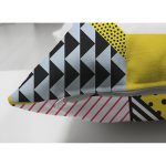 Çift Taraflı Modern Geometrik Motifli Özel Tasarım Süet Yastık Kırlent Kılıfı Realhomes