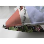 Çift Taraflı Modern Güller ve Geometrik Çizgiler Motifli Özel Tasarım Süet Yastık Kırlent Kılıfı Realhomes