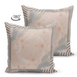 Çift Taraflı Modern Desenli Özel Tasarım Dijital Baskılı Süet Yastık Kırlent Kılıfı Realhomes