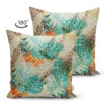 Çift Taraflı Modern Desenli Özel Tasarım Dijital Baskılı Süet Yastık Kırlent Kılıfı Realhomes