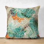 Çift Taraflı Modern Desenli Özel Tasarım Dijital Baskılı Süet Yastık Kırlent Kılıfı Realhomes