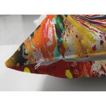 Çift Taraflı Sulu Boya Desenli Özel Tasarım Süet Yastık Kırlent Kılıfı Realhomes