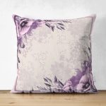 - Suet-K4266-Gorsel - Realhomes Çift Taraflı Çiçek Desenli Özel Tasarım Dijital Baskılı Modern Süet Yastık Kırlent Kılıfı Realhomes