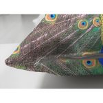 - Suet-K4273-Gorsel-2 - Realhomes Çift Taraflı Modern Tavus Kuşu Motifli Özel Tasarım Süet Yastık Kırlent Kılıfı Realhomes