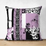 - Suet-K4277-Gorsel - Realhomes Çift Taraflı Modern Geometrik Motifli Özel Tasarım Süet Yastık Kırlent Kılıfı Realhomes