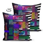 - Suet-K4280-Gorsel-1 - Realhomes Çift Taraflı Renkli Geometrik Kare ve Dikdörtgen Tasarımlı Özel Tasarım Süet Yastık Kırlent Kılıfı Realhomes