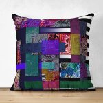 - Suet-K4280-Gorsel - Realhomes Çift Taraflı Renkli Geometrik Kare ve Dikdörtgen Tasarımlı Özel Tasarım Süet Yastık Kırlent Kılıfı Realhomes