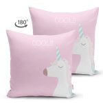 - Suet-K4653p-Gorsel-1 - Realhomes Çift Taraflı Pembe Zemin Cool Yazılı Unicorn Baskılı Dijital Baskılı Çocuk Odası Süet Yastık Kırlent Kılıfı Realhomes