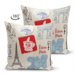 - Suet-K49-Gorsel-1 - Realhomes Çift Taraflı Eyfel Kulesi Dijital Baskılı Dekoratif Süet Yastık Kırlent Kılıfı Realhomes