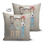 - Suet-K570-Gorsel-1 - Realhomes Çift Taraflı Fashion Girls Dijital Baskılı Modern Süet Yastık Kırlent Kılıfı Realhomes
