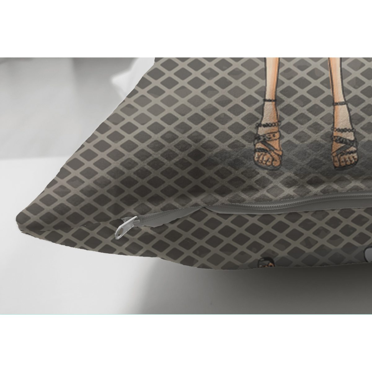 Çift Taraflı Fashion Girls Dijital Baskılı Modern Süet Yastık Kırlent Kılıfı Realhomes