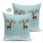 - Suet-K59-Gorsel-1 - Realhomes Çift Taraflı Merry Christmas Dijital Baskılı Dekoratif Süet Yastık Kırlent Kılıfı Realhomes