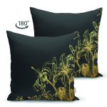 - Suet-K6010-Gorsel-1 - Realhomes Çift Taraflı Koyu Zeminde Altın Rengi Çerçeveli Dijital Baskılı Dekoratif Süet Yastık Kırlent Kılıfı Realhomes