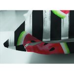 - Suet-K6204-Gorsel-2 - Realhomes Çift Taraflı Çizgili Zemin Ve Karpuzlu Dijital Baskılı Dekoratif Süet Yastık Kırlent Kılıfı Realhomes