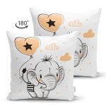 - Suet-K6467-Gorsel-1 - Realhomes Çift Taraflı Sevimli Bebek Fil Çocuk Odası Dijital Baskılı Dekoratif Süet Yastık Kırlent Kılıfı Realhomes