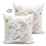 - Suet-K6469-Gorsel-1 - Realhomes Çift Taraflı Sevimli Bebek Fil Çocuk Odası Dijital Baskılı Dekoratif Süet Yastık Kırlent Kılıfı Realhomes