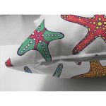 - Suet-K6477-Gorsel-2 - Realhomes Çift Taraflı Rengarenk Deniz Yıldızları Desenli Dijital Baskılı Dekoratif Süet Yastık Kırlent Kılıfı Realhomes