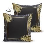 - Suet-K6480-Gorsel-1 - Realhomes Çift Taraflı Siyah Zeminde Dairesel Geometrik Motifli Dijital Baskılı Dekoratif Süet Yastık Kırlent Kılıfı Realhomes