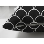 Realhomes Çift Taraflı Beyaz İnce Tasarımlı Özel Baskılı Süet Yastık Kırlent Kılıfı Realhomes