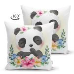 - Suet-K6590-Gorsel-1 - Realhomes Çift Taraflı Sevimli Bebek Panda Çocuk Odası Dijital Baskılı Dekoratif Süet Yastık Kırlent Kılıfı Realhomes