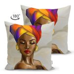- Suet-K6745-Gorsel-1 - Realhomes Çift Taraflı Afrika Kadın İllüstrasyon Motifli Dijital Baskılı Dekoratif Süet Yastık Kırlent Kılıfı Realhomes