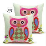 - Suet-K7-Gorsel-1 - Realhomes Çift Taraflı Sevimli Baykuş Figürlü Özel Tasarım Dijital Baskılı Süet Yastık Kırlent Kılıfı Realhomes