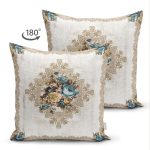 - Suet-K703-Gorsel-1 - Realhomes Çift Taraflı Etnik Kilim Desenli Özel Tasarım Dijital Baskılı Süet Yastık Kırlent Kılıfı Realhomes